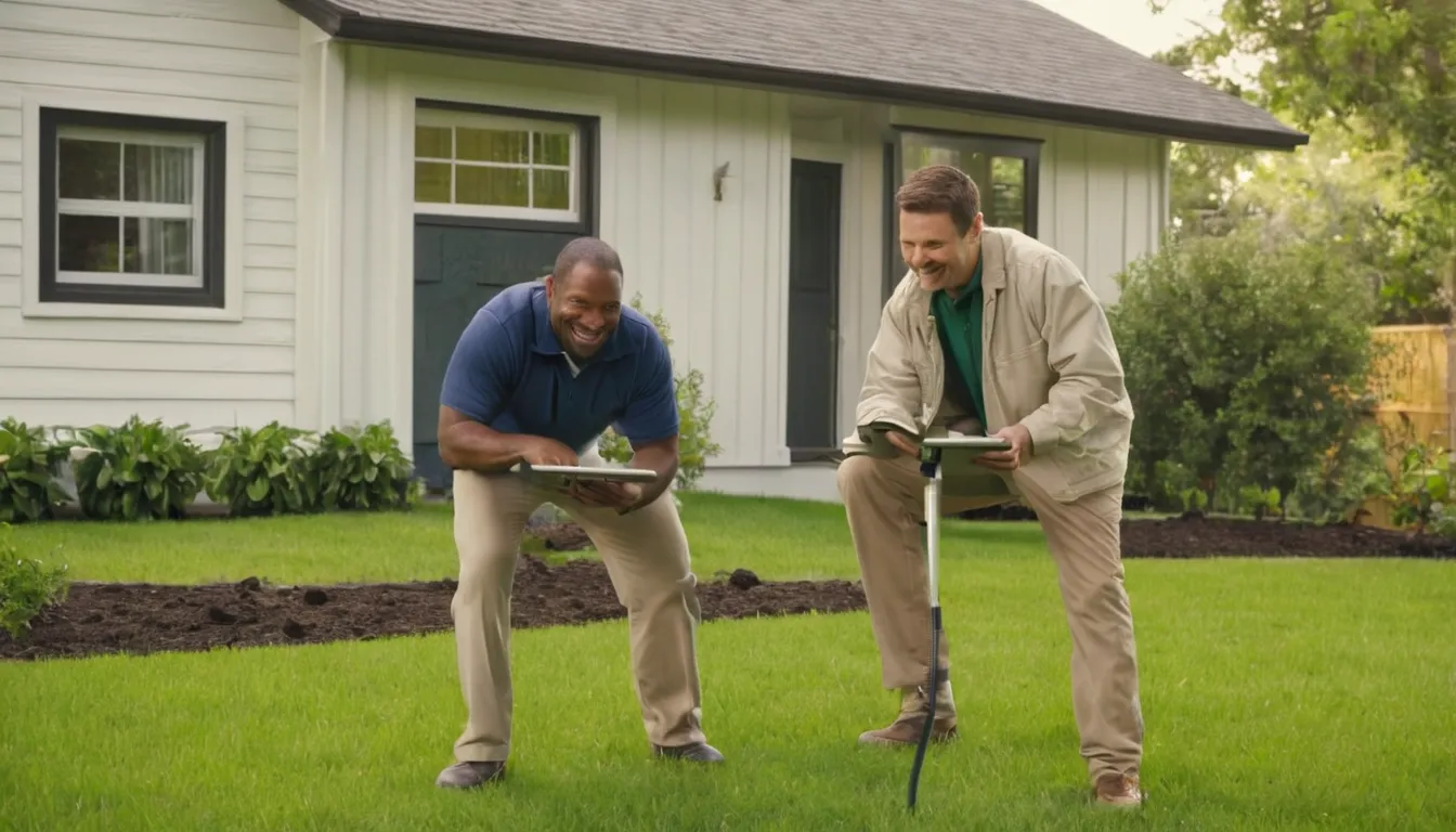 Friendly pest control provider talking with a homeowner at a front door in Mentor